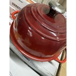 Le Creuset Enameled Cast Iron 1.75 Quart Bread Oven, Cerise Red - New